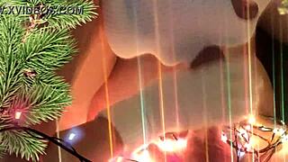 my neighbor gave christmas present with hands and mouth