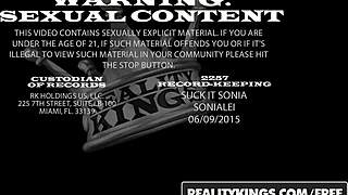 Blonde Layla Monroe Sits Pretty in Heels for RealityKings