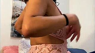 Anna maria teases in sexy pink lingerie