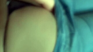 hidden camera captures latina mother resting on bed beside huge dildo