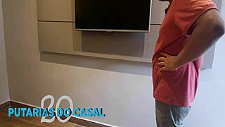 tv technician says, 'fix my tv, but fuck me instead' with blonde milf