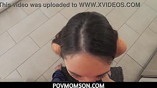 Stepson discovers small 18+ titted milf stepmom ashley wolf is a total slut