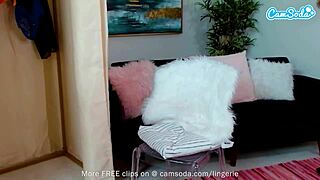 Curvy middle aged mom Lexi Luna uses a vibrator on Camsoda then shows off her breasts