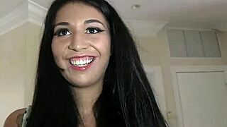 Sexy Parker Page delivers a sloppy blowjob in wild action