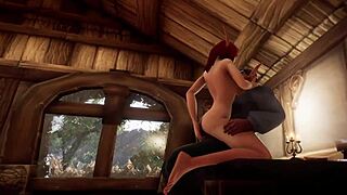 I had a night with that hot elf MILF redhead in Warcraft parody, and her big tits were amazing!