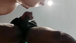 Slut Gets Face Covered In Cum From Big Black Cock