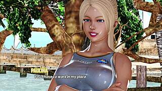 On the beach: beautiful milf gets sensual massage