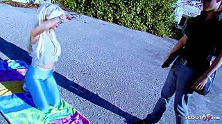 Nympho Yoga Milf Fucked Outdoors