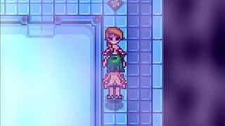 Jodi and Caroline enjoy a relaxing spa session in Stardew Valley parody