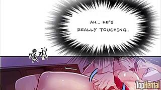 Anime hentai video contains a stepmother who is concerned and her secret training with her son