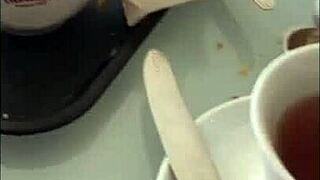 look at this milf flashing her tits in cap dagde interracial scene