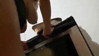 Cooking time with Anna Maria, mature Latina in the kitchen