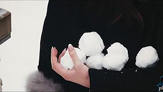 A post snowy frolic and steamy encounter for a mature woman and her partner