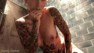 Cumming in Asshole During Shower at Busy Gym