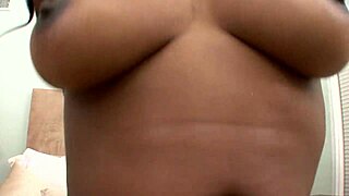 Ebony sluts share black cock in threesome riding