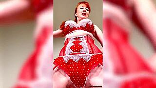 Shaved pussy and red hair and a mature British babe; intimate encounter