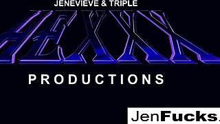 milf jen hexxx and makayla cox share cock and load