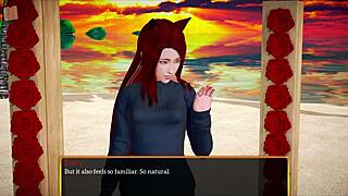 Redhead Teen's Big Tits and Ass in Game