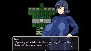 Huge Tits Strain Latex Spacesuit In Shipwrecked Hentai Game