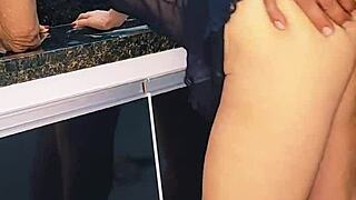 Blonde Wife Fucked on Sink!