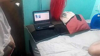 She Sucks Me While We Webcam and Fuck Doggystyle!