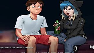 i'm peeping at naked people through binoculars in summertime saga episode 78