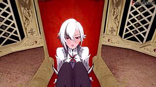 Arlecchino's FPov promo with a horny MILF hero in Genshin Impact-themed anime
