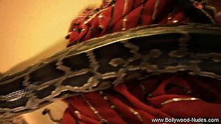 Seductive indian milf undresses and dances to seduce the man