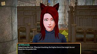 My new family features redhead milf and teen in erotic game