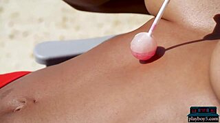 Angel Constance's Bold Solo Playboy Shoot with Big Natural Tits