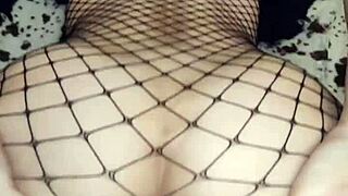 Milf Wife Anal Stretched In Fishnets!