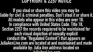 Mega Hot Milf Julia Ann Soaks Her Panties in Pussy Juice!