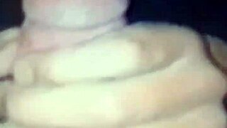 Oral pleasure to stepmom's mouth on my huge penis and offering hand job