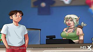 Yoga and creampie mature woman in summer saga