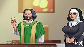 Does Mature Wife In Summertime Saga Give Husband Big Tits Pleasure?