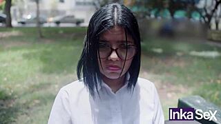 A pretty young girl skips school, is seduced by a man with a large penis
