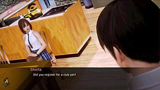 Mature Japanese schoolgirl teaches big tits and mature play at Waifu academy