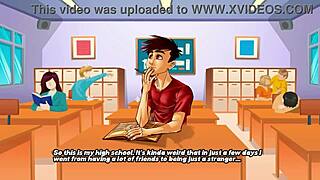 Visual novel, mature mom in 3d cartoon, wants my cum
