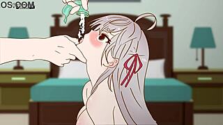 Alya在俄罗斯Hentai模仿中吸光所有精液吗？