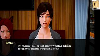 My new family 90: Redhead and Brunette in a homemade game.