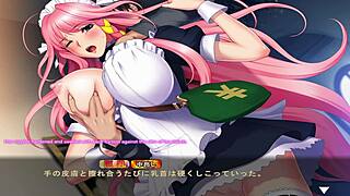 Maid-san to Boin Game Momo Scene 2 - A Japanese adult video game scene