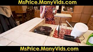 Intimate, first person view of steamy encounter with seductive friend's mom Helena Price