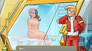 Cute and curvy MILFs in a 3D space rescue adventure