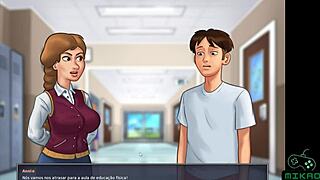 Schoolgirls and teachers in hot scenes in Summertime Saga