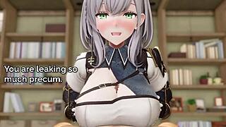 3D cartoon of good boy's edging training in hentai