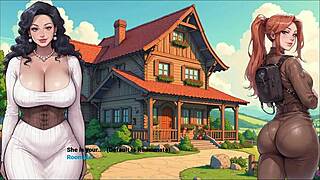 Intense taboo hentai game where maid step mom goes without panties