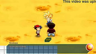 Mr. Satan watches his agent get a gangbang in Bulma