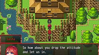 Redhead Milf Blocks Him With Giant Tits In Harem Game Ep 14