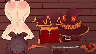 Megumin Naked, Begging Black Man for Hard Action in Konosuba Hentai Parody