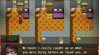 Redhead Milf Blocks Him With Giant Tits In Harem Game Ep 14